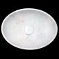 Persian White Honed Oval Basin Marble 4273 With Matching Pop-Up Waste