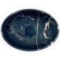 Pietra Grey Honed Oval Basin Limestone 4281 With Matching Pop-Up Waste