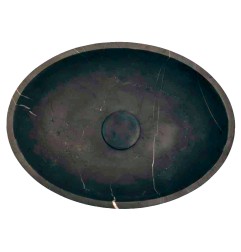 Pietra Grey Honed Oval Basin Limestone 4283