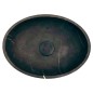 Pietra Grey Honed Oval Basin Limestone 4283 With Matching Pop-Up Waste