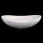 Persian White Honed Oval Concave Design Basin Marble 4377 With Matching Pop-Up Waste