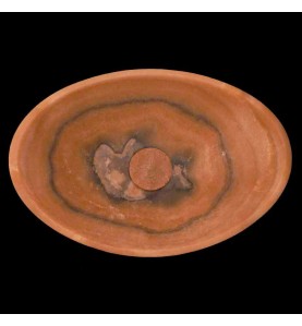 Chocolate Onyx Honed Oval Concave Design Basin 4379