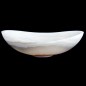 White Onyx Honed Oval Basin Concave Design 4380 With Matching Pop-Up Waste