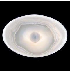 White Onyx Honed Oval Basin Concave Design 4380