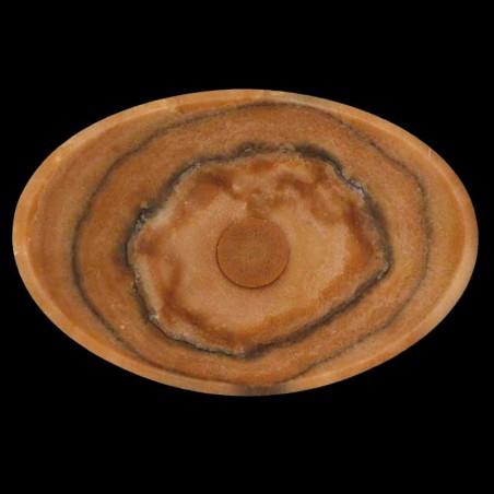 Chocolate Onyx Honed Oval Concave Design Basin 4382