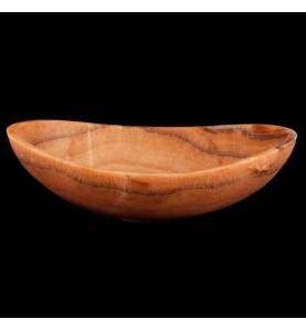 Chocolate Onyx Honed Oval Concave Design Basin 4386