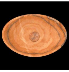 Chocolate Onyx Honed Oval Concave Design Basin 4386