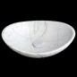 Persian White Honed Oval Concave Design Basin Marble 4387 With Matching Pop-Up Waste