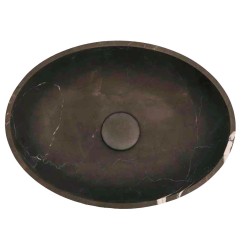 Pietra Grey Honed Oval Basin Limestone 4389