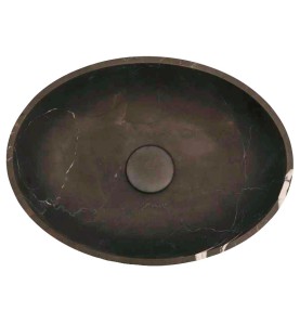 Pietra Grey Honed Oval Basin Limestone 4389