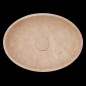 Bianca Perla Honed Oval Basin Limestone 4396 With Matching Pop-Up Waste