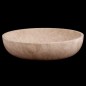 Bianca Perla Honed Oval Basin Limestone 4396 With Matching Pop-Up Waste