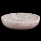 Persian White Honed Oval Basin Marble 4406 With Matching Pop-Up Waste