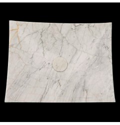 Persian White Honed Plate Design Basin Marble 4198