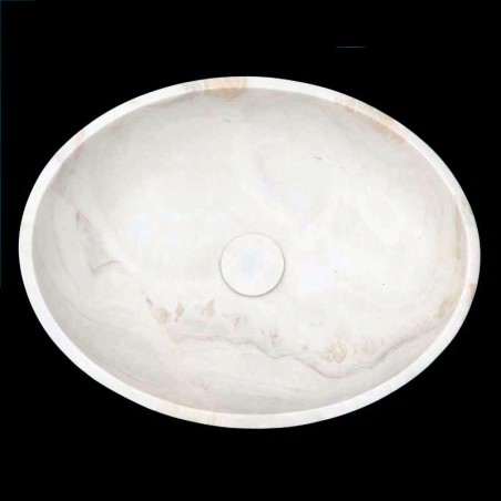 Bianca Luminous Honed Oval Basin Marble 4342