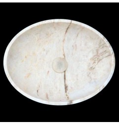 Bianca Luminous Honed Oval Basin Marble 4346