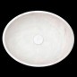 Bianca Luminous Honed Oval Basin Marble 4347 With Matching Pop-Up Waste