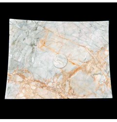Persian White Honed Plate Design Basin Marble 4469