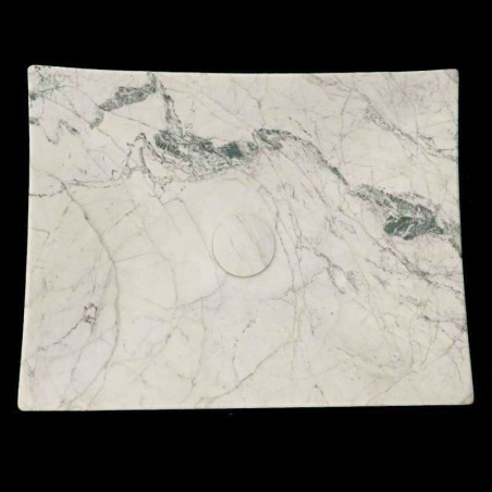 Persian White Honed Plate Design Basin Marble 4470