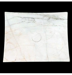 Persian White Honed Plate Design Basin Marble 4471