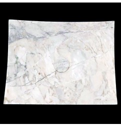 Persian White Honed Plate Design Basin Marble 4474