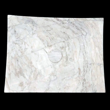 Persian White Honed Plate Design Basin Marble 4475