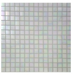 Mosaic Corp Pearly White Italian Glass Mosaic Tiles