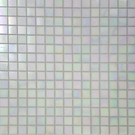Mosaic Corp Pearly White Italian Glass Mosaic Tiles
