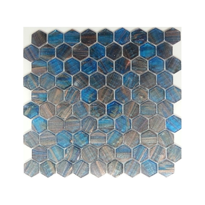 Mosaic Corp Ferrara Hexagon Italian Glass Mosaic Tiles
