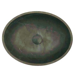 Pietra Grey Honed Oval Basin Limestone 4207