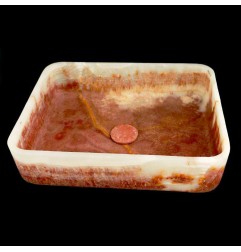 Green Onyx Honed Rectangle Basin 4410 With Matching Pop-Up Waste
