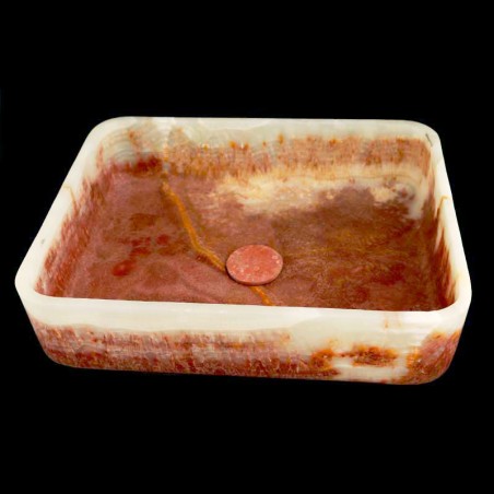 Green Onyx Honed Rectangle Basin 4410 With Matching Pop-Up Waste