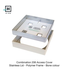 Hide Access Cover Kit 206mm (Stainless/Polymer) Bone