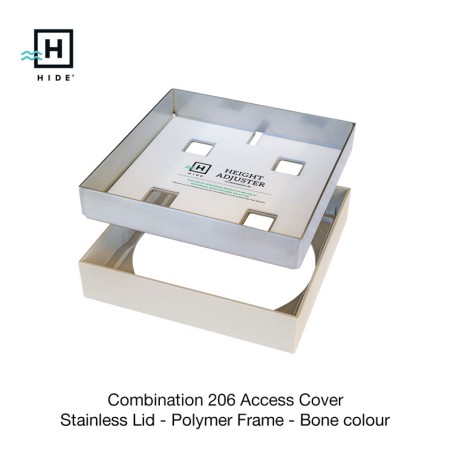 Hide Access Cover Kit 206mm (Stainless/Polymer) Bone