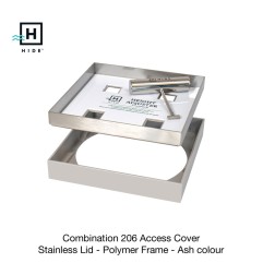 Hide Access Cover Kit 206mm (Stainless/Polymer) Ash
