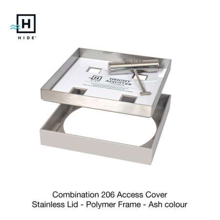 Hide Access Cover Kit 206mm (Stainless/Polymer) Ash