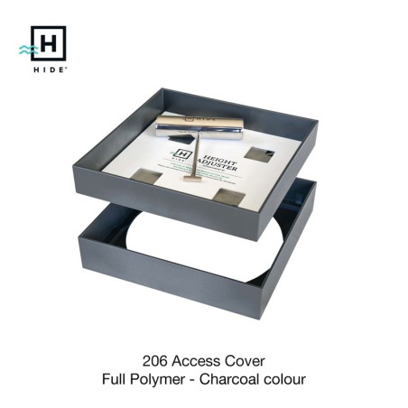 Hide Access Cover Kit 206mm (Full Polymer) Charcoal