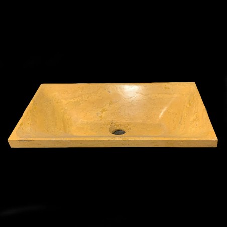 Giallo Honed Rectangle Tapered Basin Travertine 27
