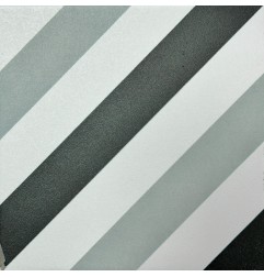 Spanish Frame Stripes B&W Matt Porcelain Tiles 147x147