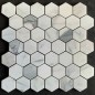 Calacatta Statuario Hexagon Honed Marble Mosaic Tiles 48x48