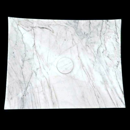 Persian White Honed Plate Design Basin Marble 4172