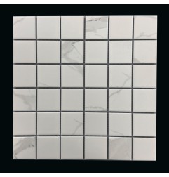 Marble Look Square Matt Porcelain Mosaic Tiles 48x48