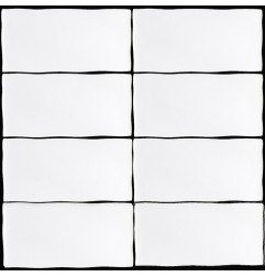 Handmade Snow White Gloss Subway Ceramic 150x75