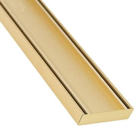 Lauxes Aluminium Matte Gold Slimline Tile Insert Grate