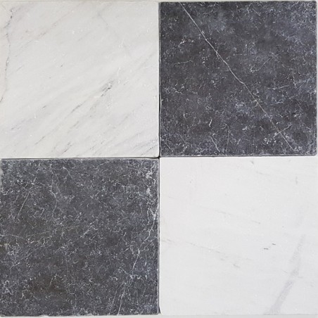 Persian White Tumbled Marble Tiles 100x100