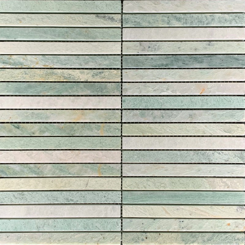 Green Celeste Kit Kat (Finger) Honed Marble Mosaic Tiles 148x15