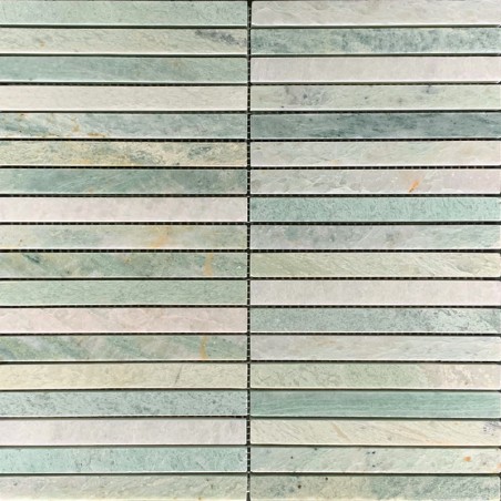 Green Celeste Kit Kat (Finger) Honed Marble Mosaic Tiles 148x15