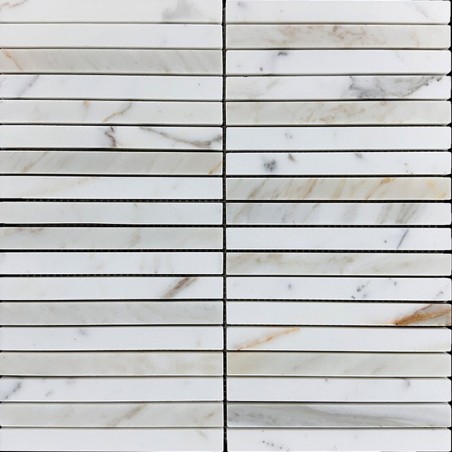 Calacatta Oro Gold Kit Kat (Finger) Honed Marble Mosaic Tiles 148x15