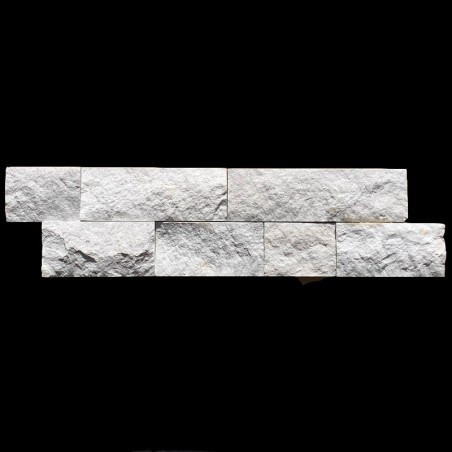 Sterling Silver Travertine Split Face Z Panel Stacked Stone Syd