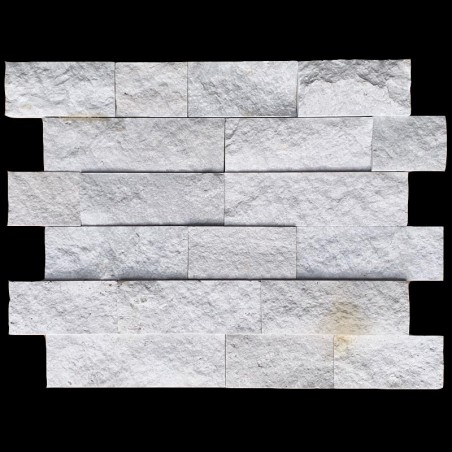 Sterling Silver Travertine Split Face Z Panel Stacked Stone Syd